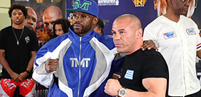 mayweather zambidis staredown small
