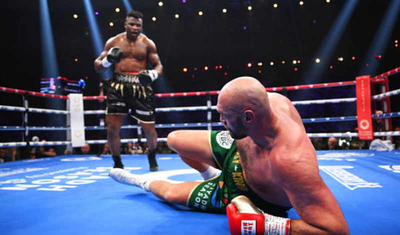 francis ngannou knock down tyson fury