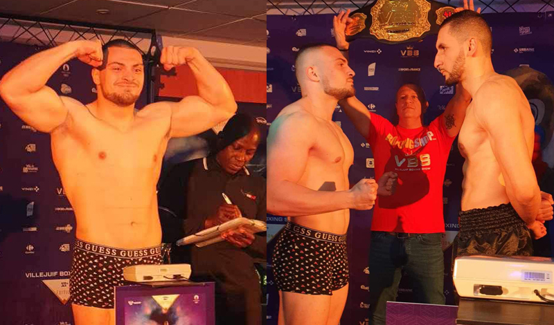 Ο Γιώργος Μακράκης στη ζύγιση με Ramy Deghir στο VBS της Γαλλίας