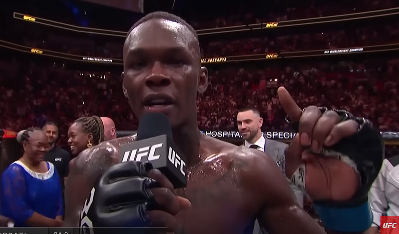 israel adesanya post fight interview amazing ufc 287