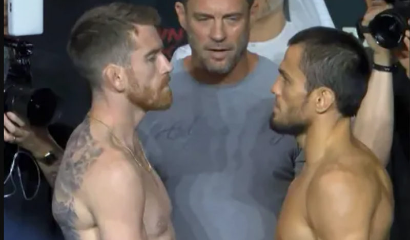 cody sandhagen vs umar nurmagomedov staredown