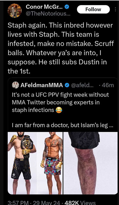 makhachev mcgregor stafylokokkos