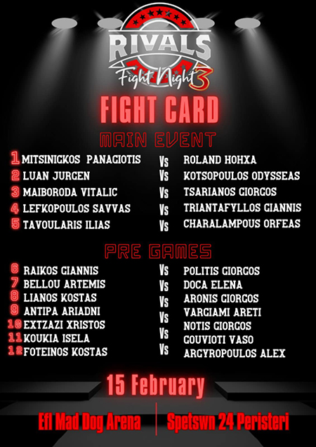 rivals fight night 3 karta agonon 3 karta 9