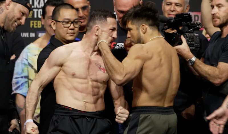 merab dvalishvili henry cejudo staredown ufc 298
