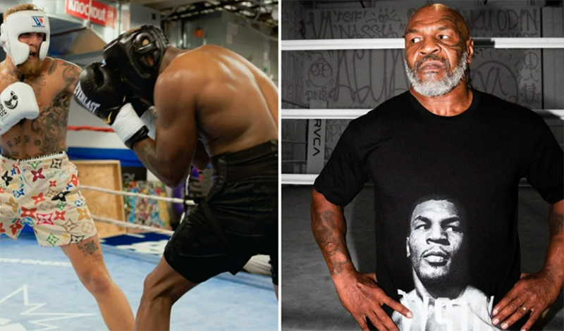 mike tyson jake paul sparring