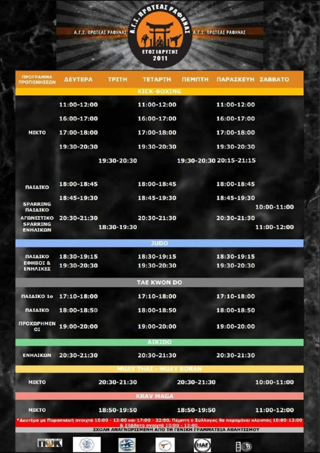 proteas rafinas programma 2022 2023