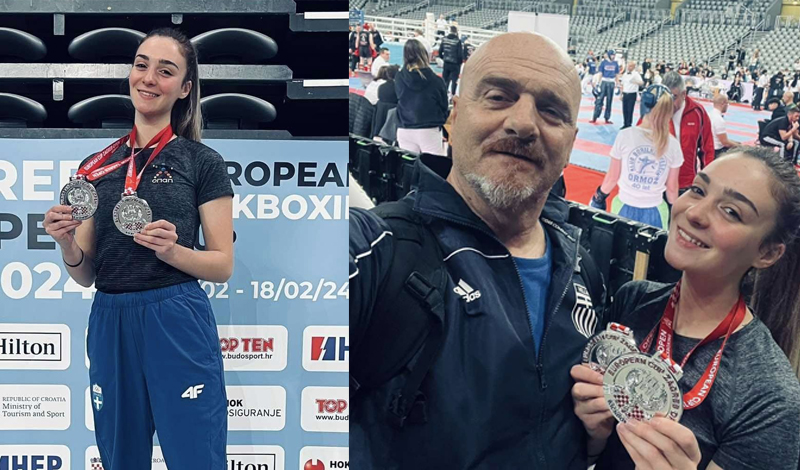 Η Σεμέλη Ζαρμακούπη ασημένια στο Ευρωπαϊκό κύπελλο kickboxing της WAKO