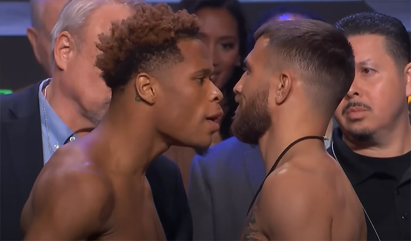 vasiliy lomachenko vs devin haney staredown