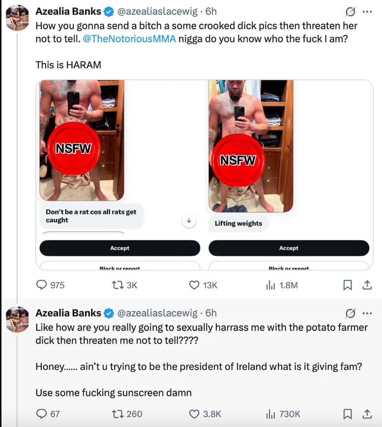 azaelia banks conor mcgregor