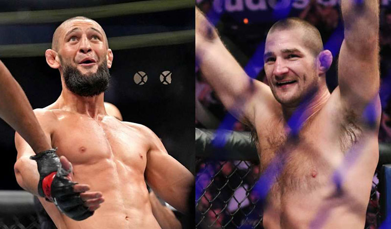 khamzat chimaev sean strickland foto